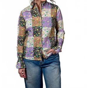 NEW MIKI THUMB liberty cotton classic shirt in rosita vinile